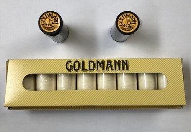 Goldmann polyester naaigaren, 200 m. 8 klosjes